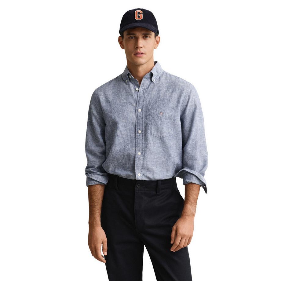 GANT Camicia Uomini Confezione da 1 Vestibilità confortevole-REGULAR COTTON LINEN SHIRT  