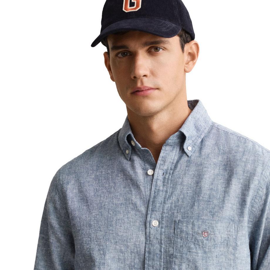 GANT Camicia Uomini Confezione da 1 Vestibilità confortevole-REGULAR COTTON LINEN SHIRT  