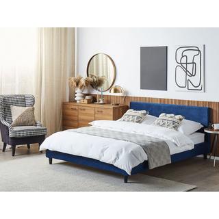 Beliani Bett mit Lattenrost aus Samtstoff Modern FITOU  