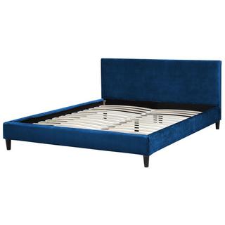 Beliani Bett mit Lattenrost aus Samtstoff Modern FITOU  