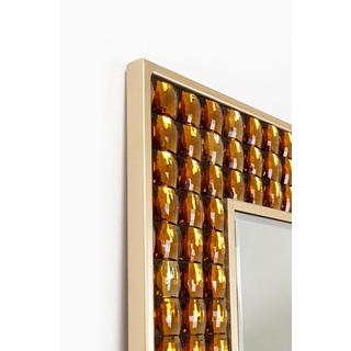 KARE Design Wandspiegel Crystals Messing 80x180  