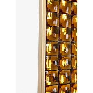 KARE Design Wandspiegel Crystals Messing 80x180  