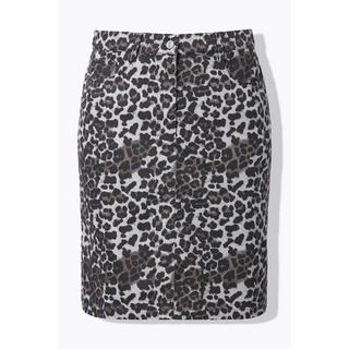 Studio Untold Gonna di Jeans Svasata Stampa Leopardata Vita Elastica  