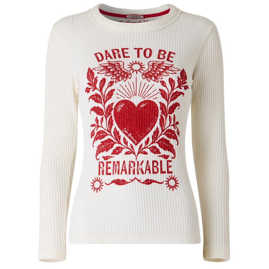 Joe Browns Langärmeliges Henley-Shirt mit Waffelstruktur und Print  
