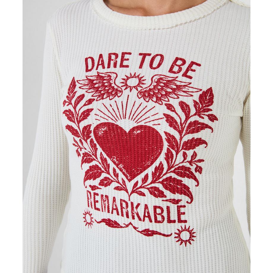 Joe Browns Langärmeliges Henley-Shirt mit Waffelstruktur und Print  