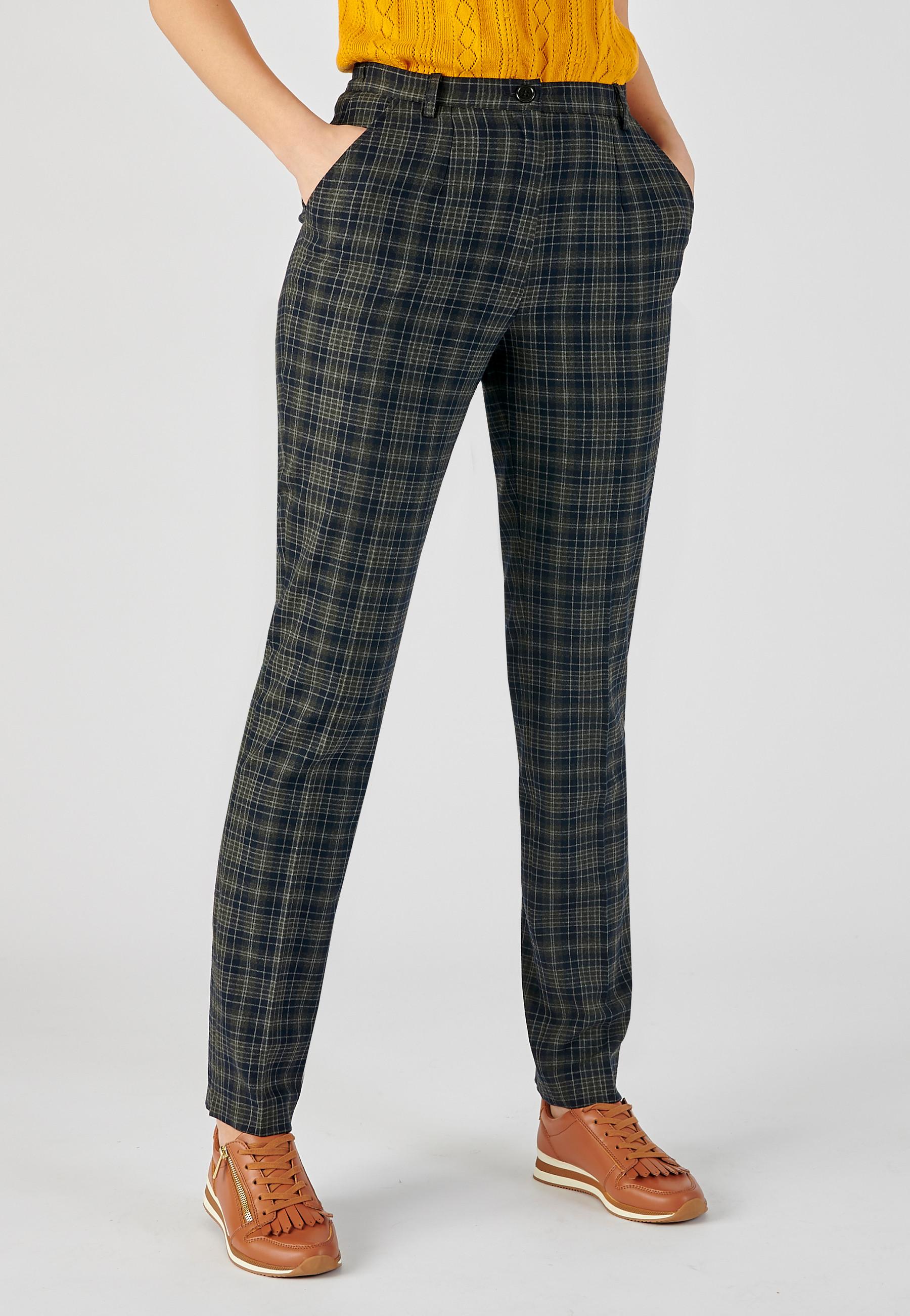 Damart  Pantalon droit 2 statures lainage aspect flanelle bi-extensible. 