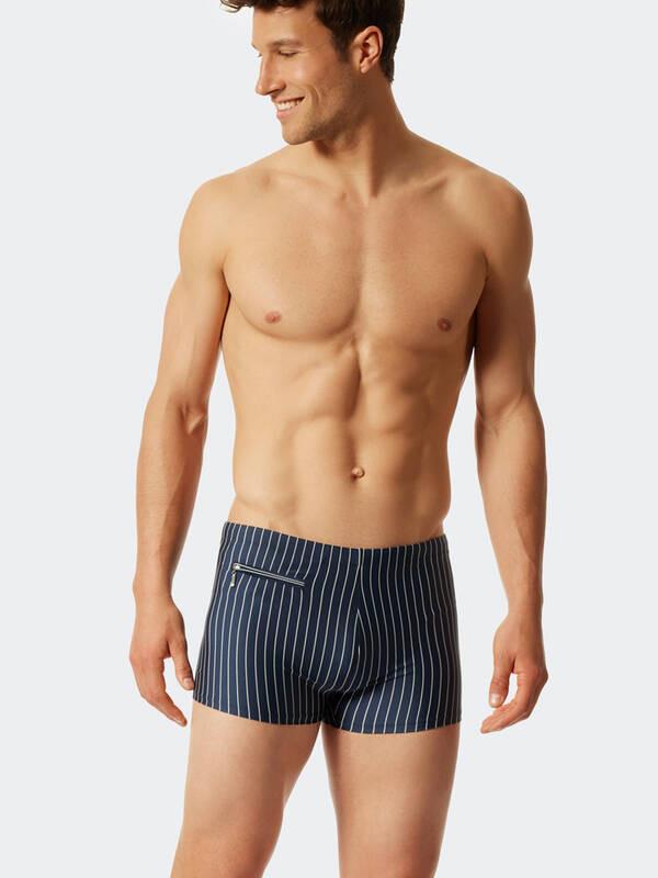 Schiesser Aqua Gestreifte Badehose  