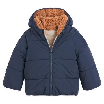 Wendbare gesteppte Winterjacke mit Kapuze