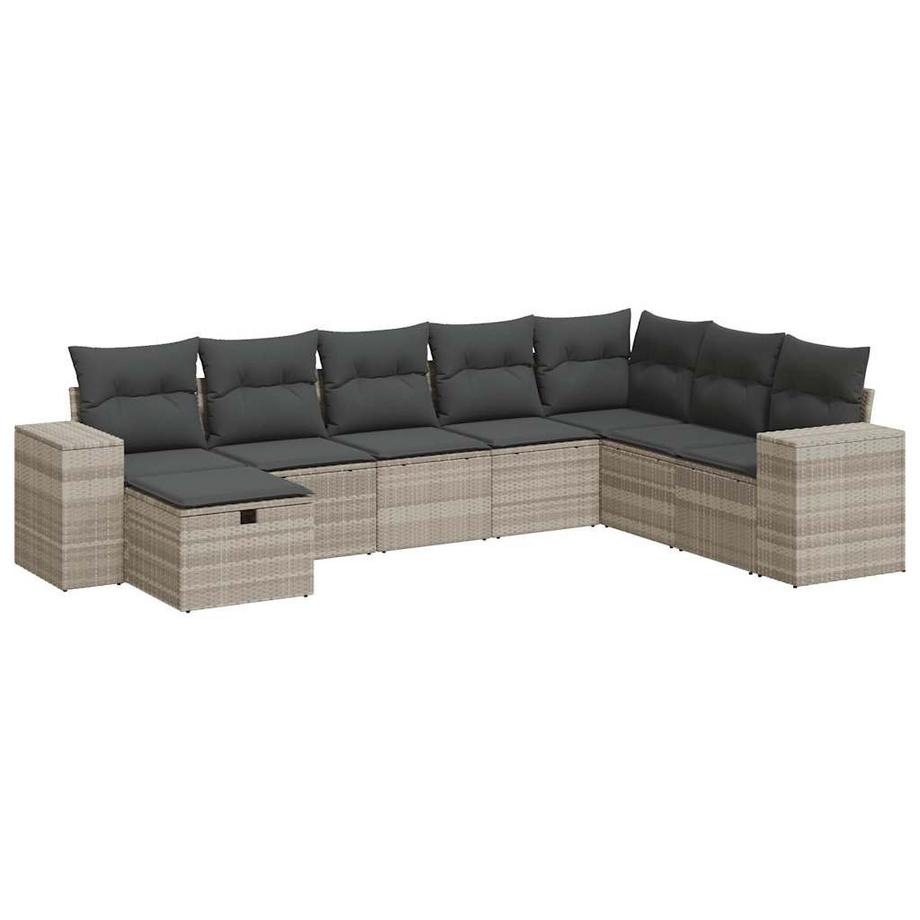 Gartensofa set poly-rattan