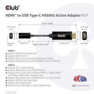 CLUB 3D  Adapterkabel HDMI - USB Type-C 