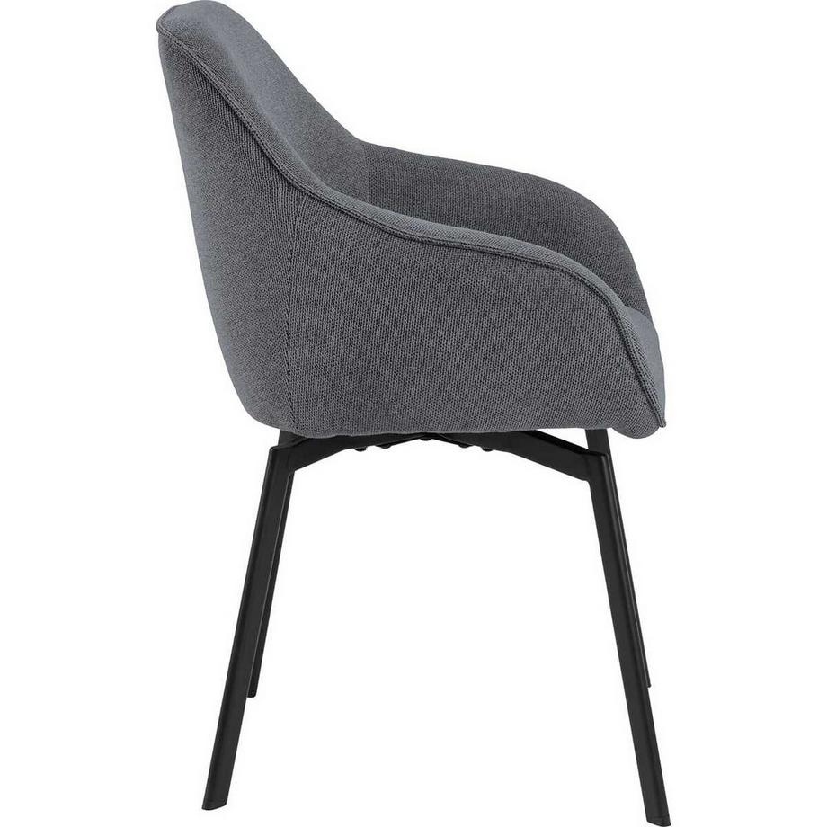 mutoni Chaise avec accoudoirs Fenno anthracite (1 pièce)  