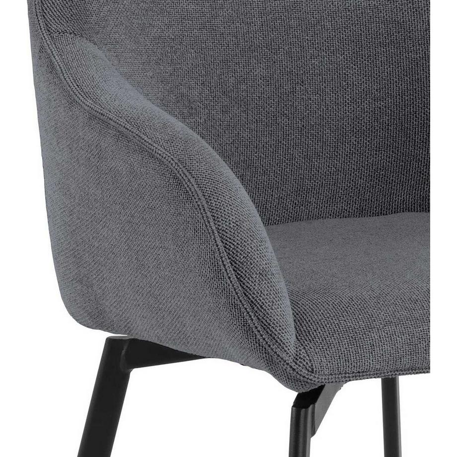 mutoni Chaise avec accoudoirs Fenno anthracite (1 pièce)  