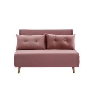 Vente-unique Sofa 2-Sitzer mit Schlaffunktion - Samt - Puderrosa - URIBIA  