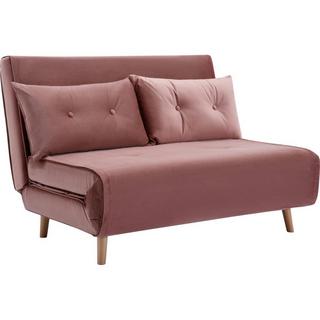 Vente-unique Sofa 2-Sitzer mit Schlaffunktion - Samt - Puderrosa - URIBIA  