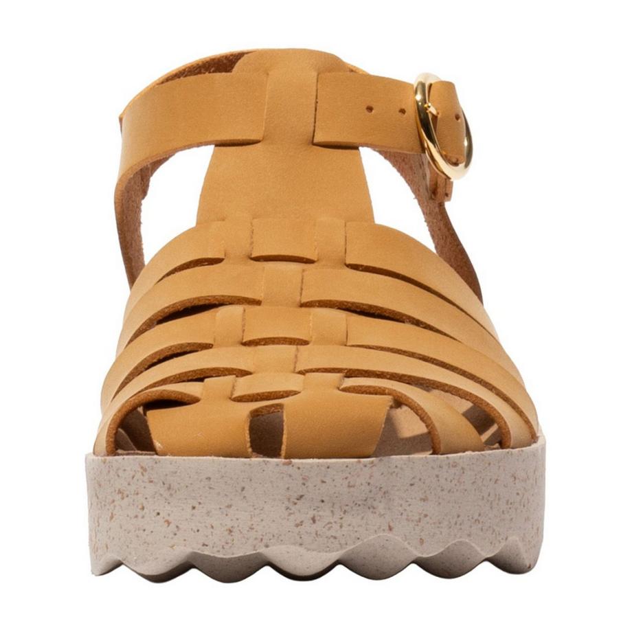 ASPORTUGUESAS Geflochtene Riemen Sandale mit Plateausohle  
