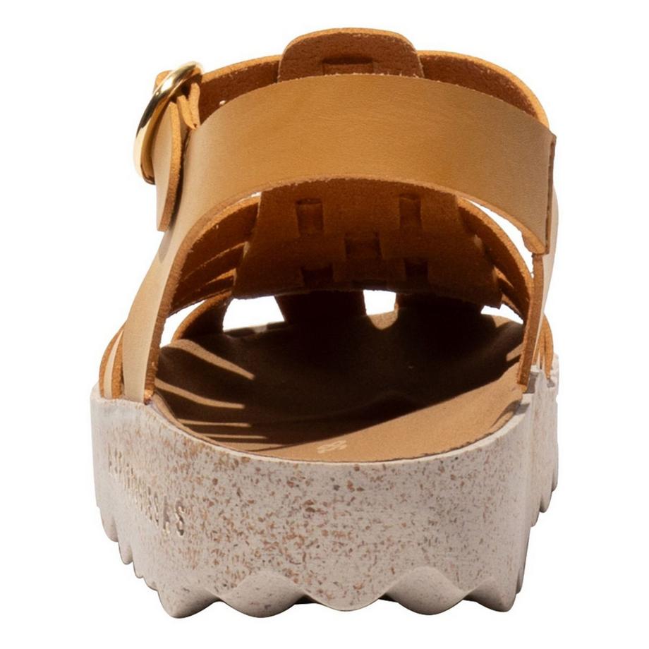 ASPORTUGUESAS Geflochtene Riemen Sandale mit Plateausohle  