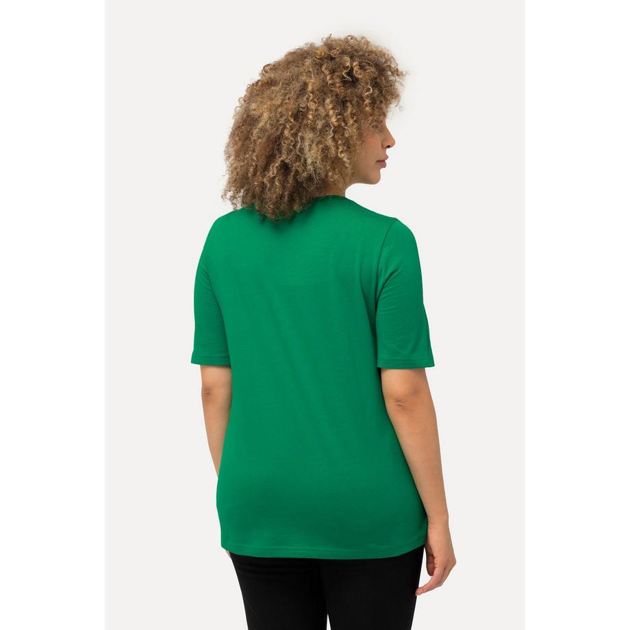 Ulla Popken Classic Blüten Print Halbarm T-Shirt  