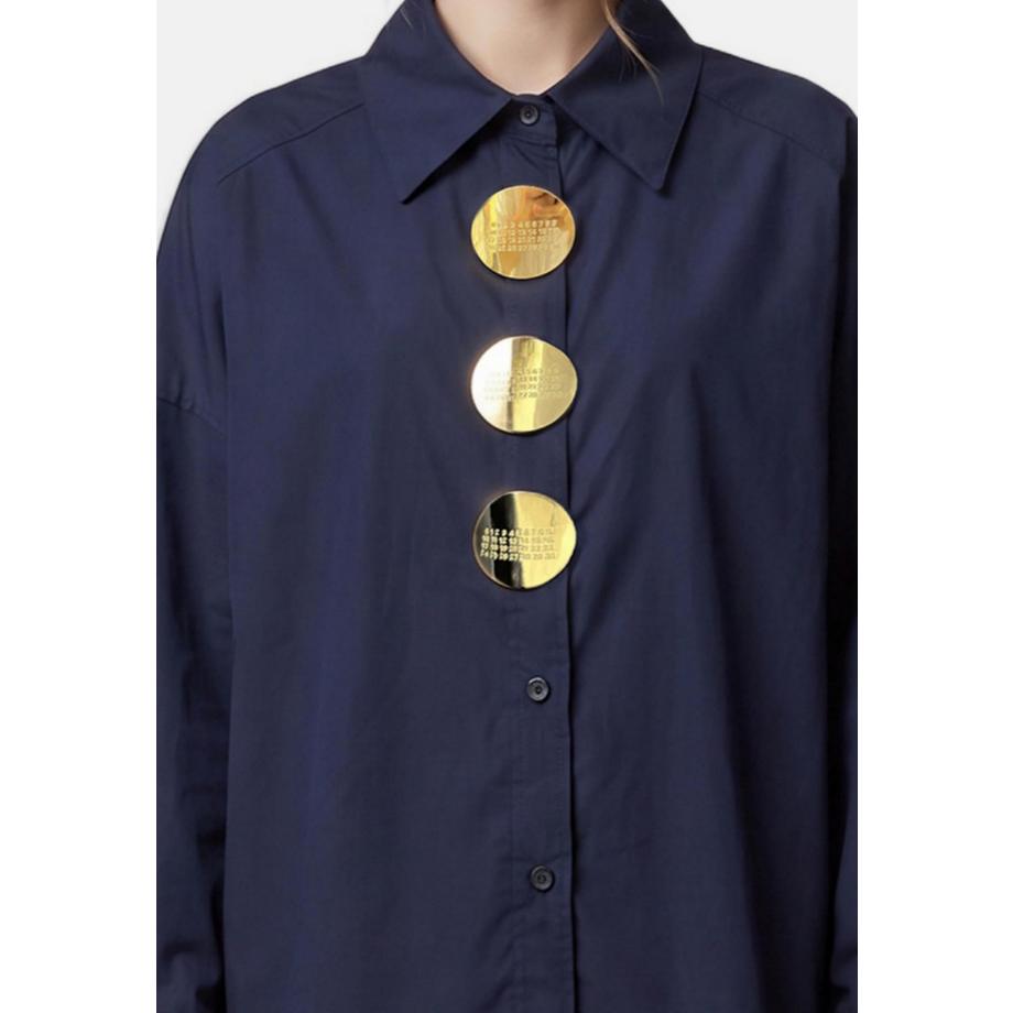 Chiara Ferretti Blouse à manches longues avec boutons décoratifs  