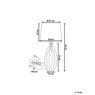 Beliani Tischleuchte aus Keramik Modern VARDJA  