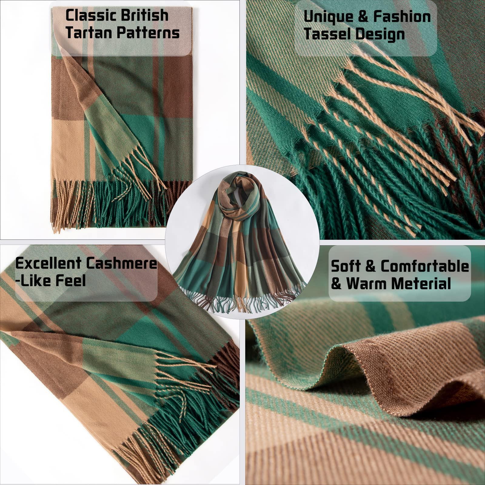 Only-bags.store Sciarpa Oversize a Quadri Effetto Cashmere  