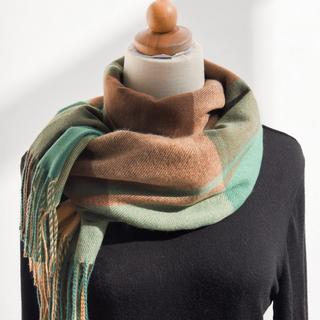 Only-bags.store Sciarpa Oversize a Quadri Effetto Cashmere  