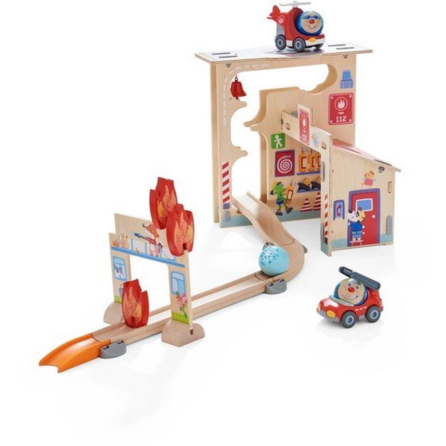 HABA  Kullerbü Spielbahn Feuerwehrwache 