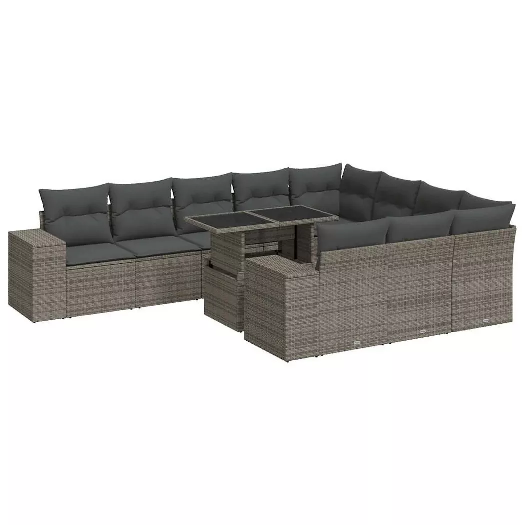 VidaXL - Garten sofagarnitur poly-rattan, One Size, Grau