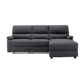 Vente-unique Ecksofa Relaxsofa elektrisch - Stoff - Ecke Rechts - Anthrazit - LUNANO  