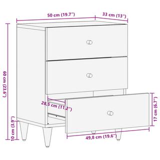 VidaXL comodino Legno  