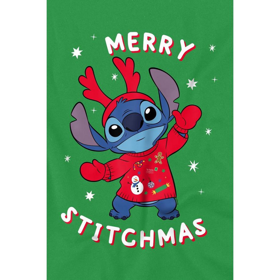 Lilo & Stitch Merry Stitchmas Grafikdruck T-Shirt  