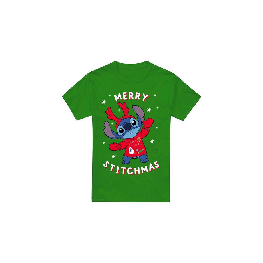 Lilo & Stitch Merry Stitchmas Grafikdruck T-Shirt  