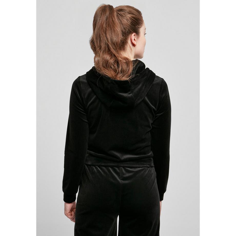 URBAN CLASSICS Sweatshirt à Capuche Velvet Zip Grandes Tailles  