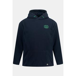 JP1880  Fleece-Hoodie, Kapuze, elastische Einfassungen 