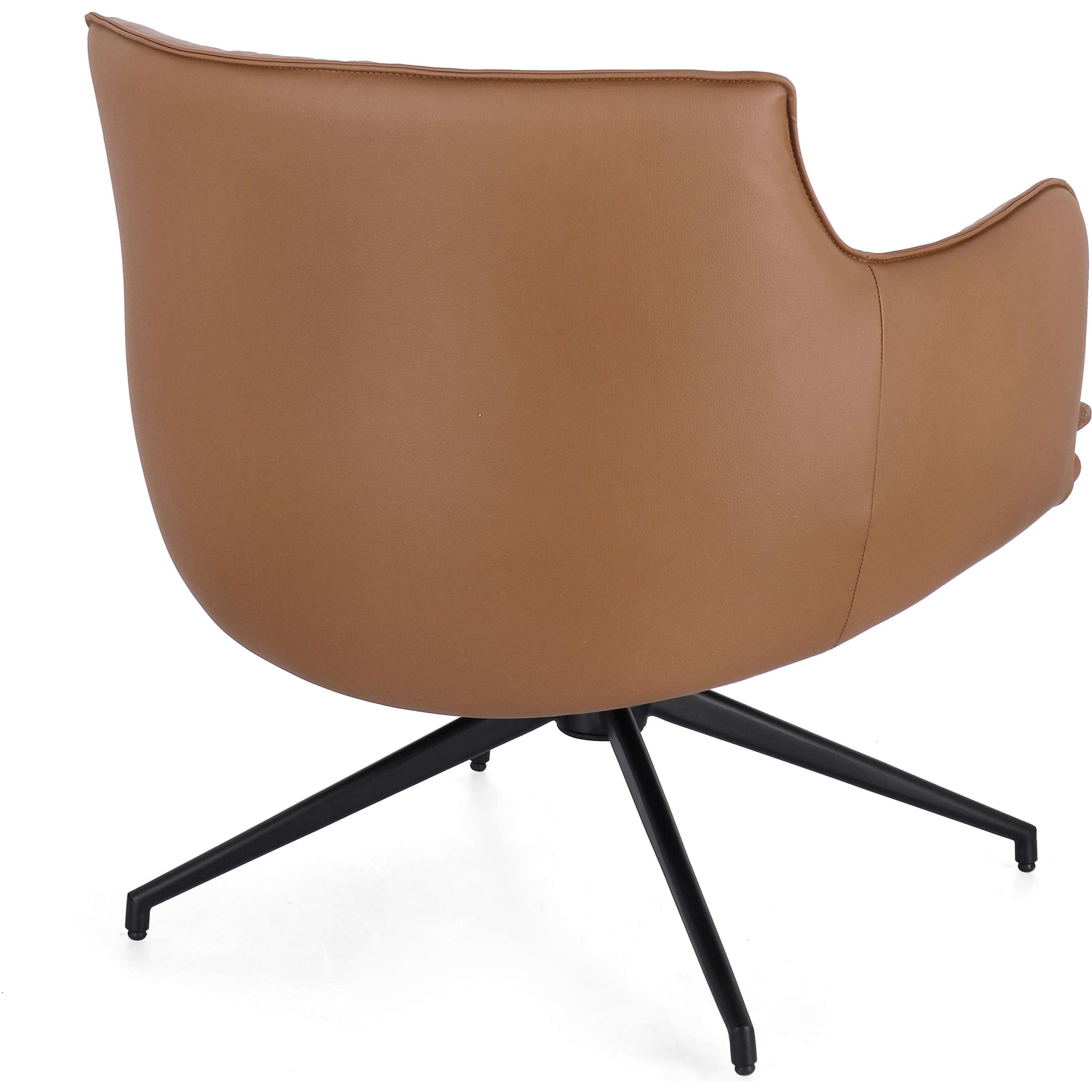 mutoni Fauteuil pivotant Vermont cognac  