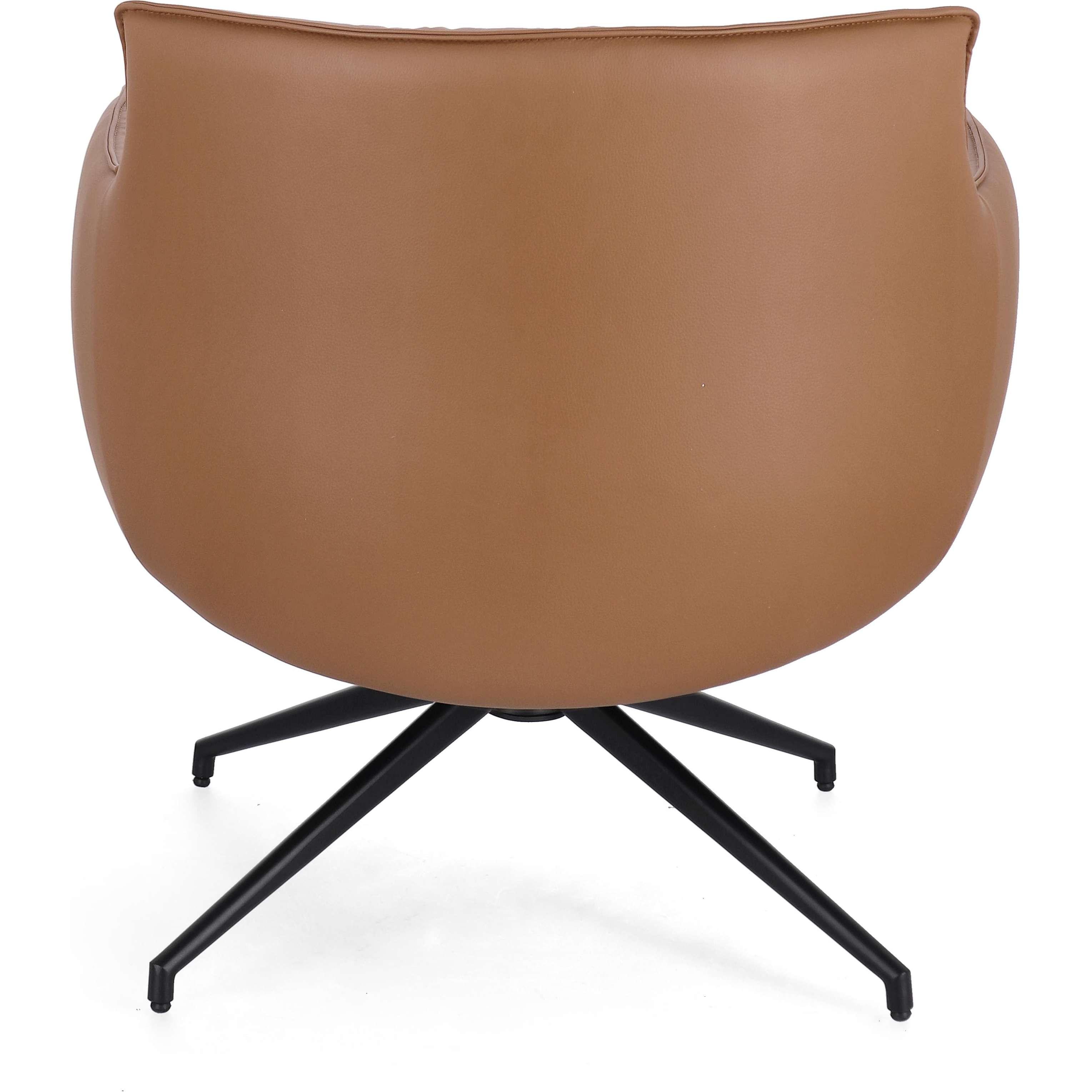 mutoni Fauteuil pivotant Vermont cognac  