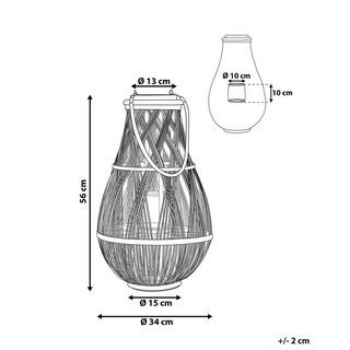 Beliani  Lanterna en Legno di bambù Rustico TONGA 