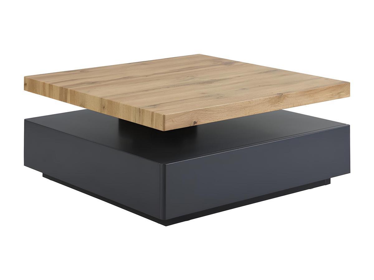 Vente-unique Table basse KYRIA 1 Tiroir Plateau pivotant MDF  chêne  