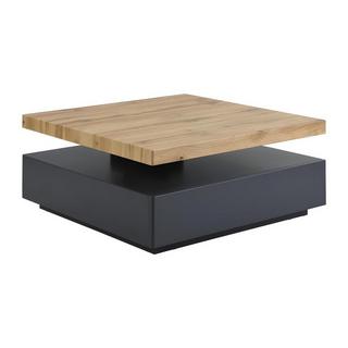 Vente-unique Table basse KYRIA 1 Tiroir Plateau pivotant MDF  chêne  