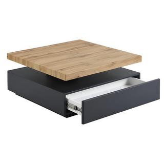 Vente-unique Table basse KYRIA 1 Tiroir Plateau pivotant MDF  chêne  