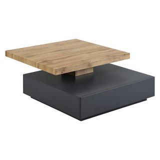 Vente-unique Table basse KYRIA 1 Tiroir Plateau pivotant MDF  chêne  