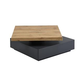 Vente-unique Table basse KYRIA 1 Tiroir Plateau pivotant MDF  chêne  