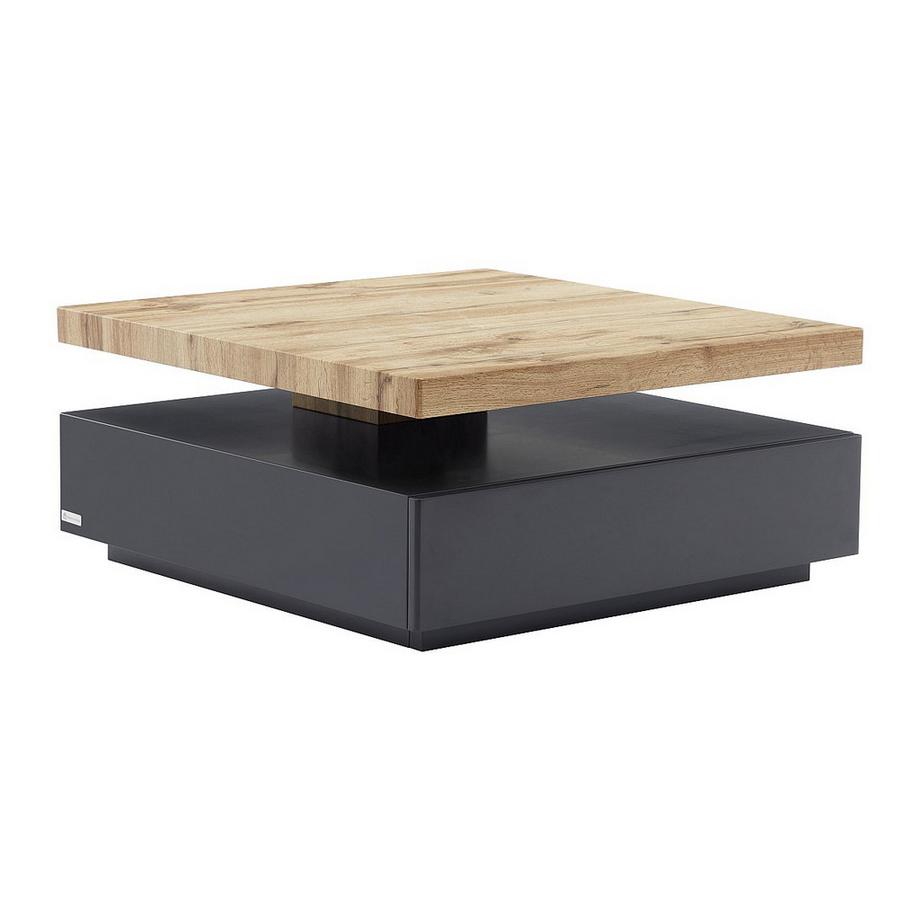 Vente-unique Couchtisch mit drehbarer Tischplatte MDF Eichefarben KYRIA  