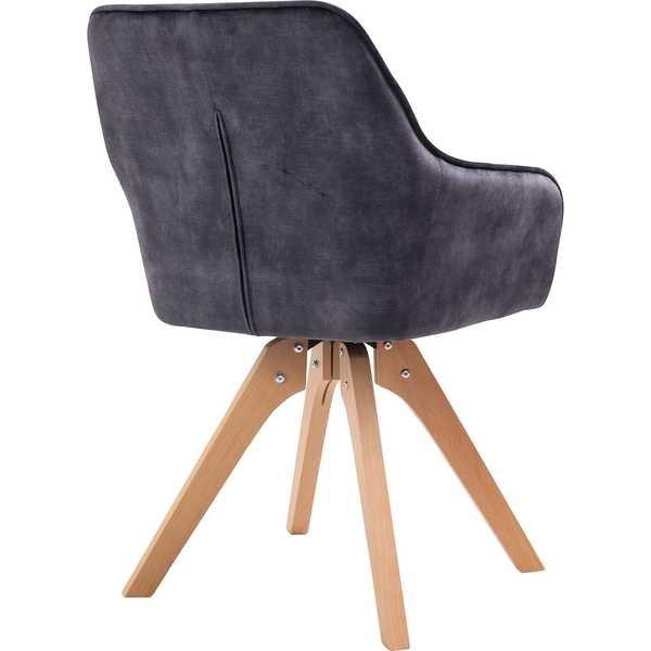 mutoni Fauteuil vintage velours noir  