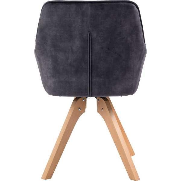 mutoni Fauteuil vintage velours noir  