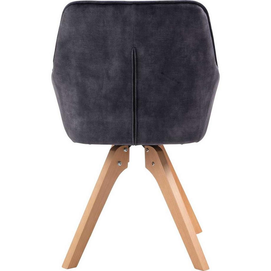 mutoni Fauteuil vintage en velours noir  