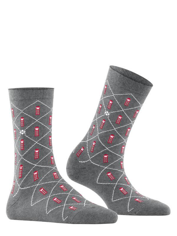 Burlington Phone Booth Muster Socken  