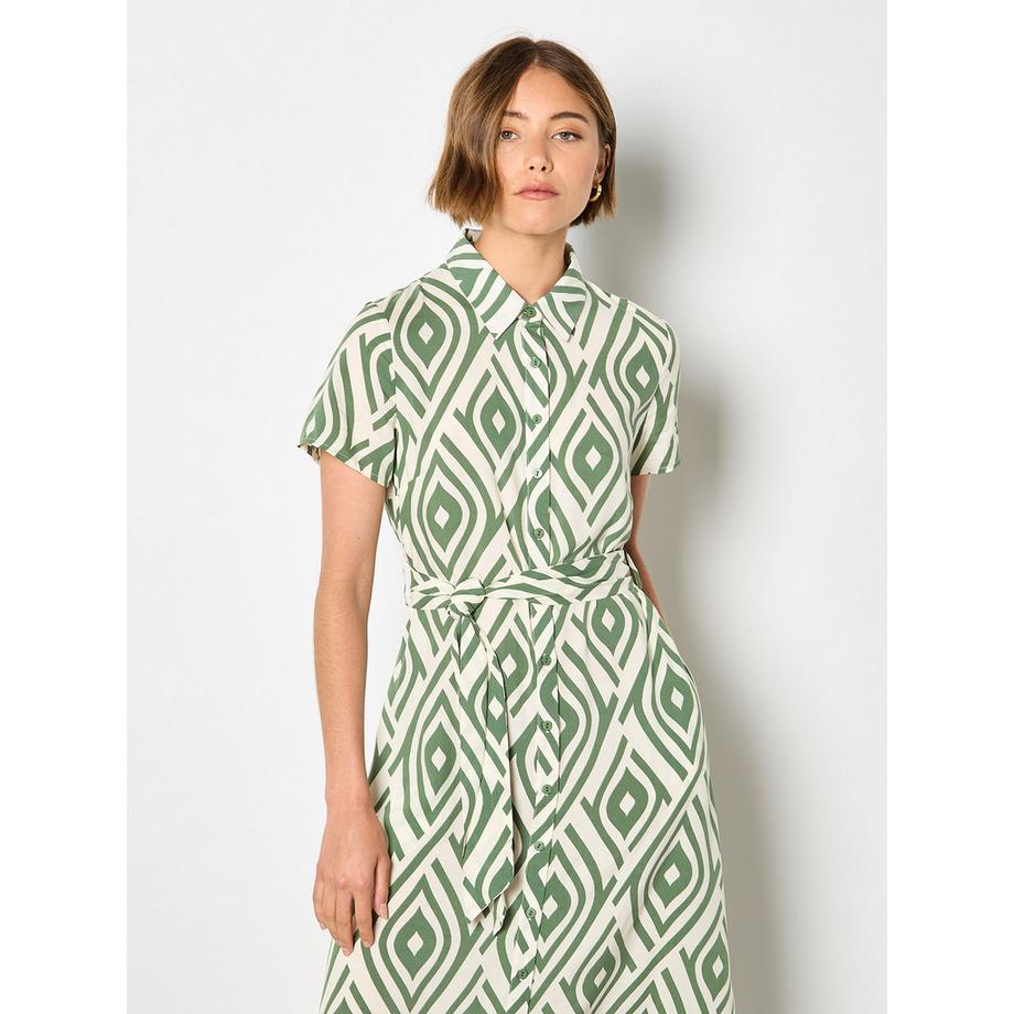 APRICOT Robe Midi Imprimé Géométrique  