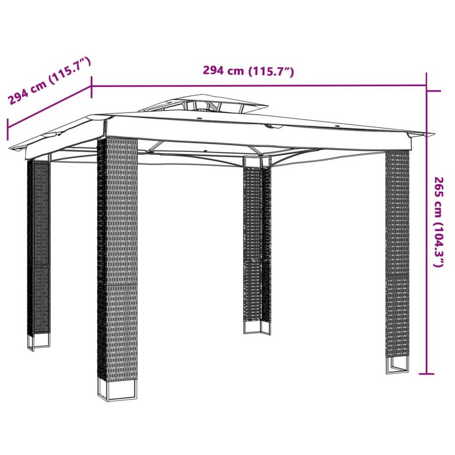 VidaXL gazebo Acciaio  