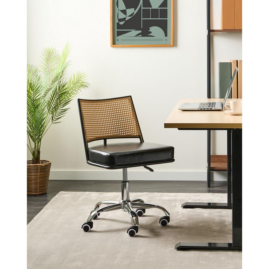 Beliani Chaise de bureau en Cuir PU  NOME  