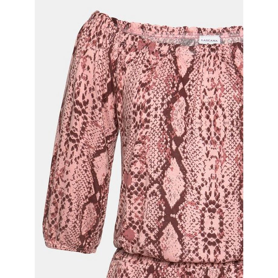 LASCANA Playsuit Snake Stampa Spalle Scoperte  
